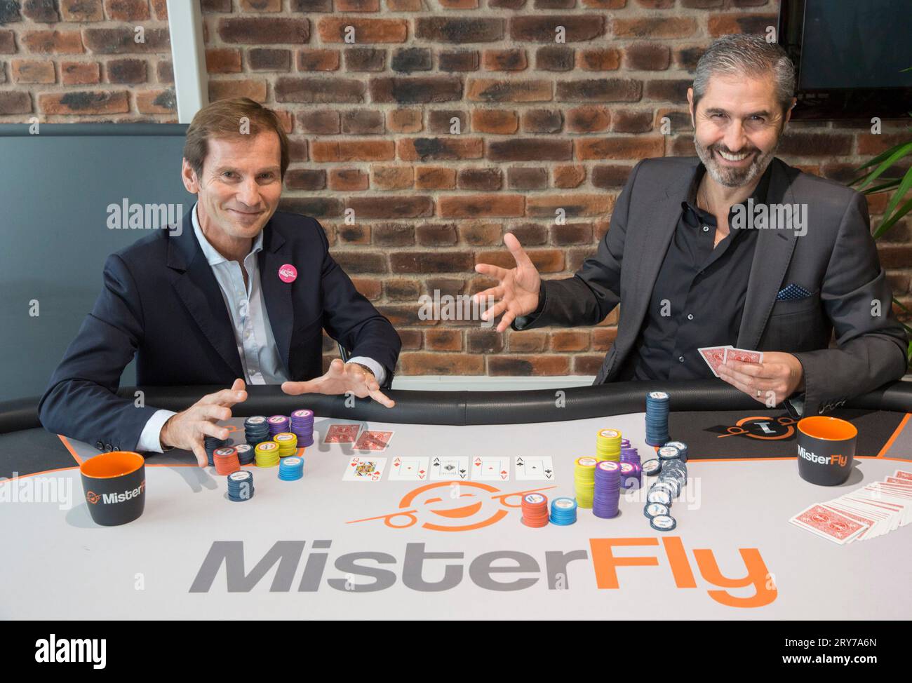 NICOLAS BRUMELOT AND  CARLOS DA SILVA MISTER FLY CHAIRMEN Stock Photo