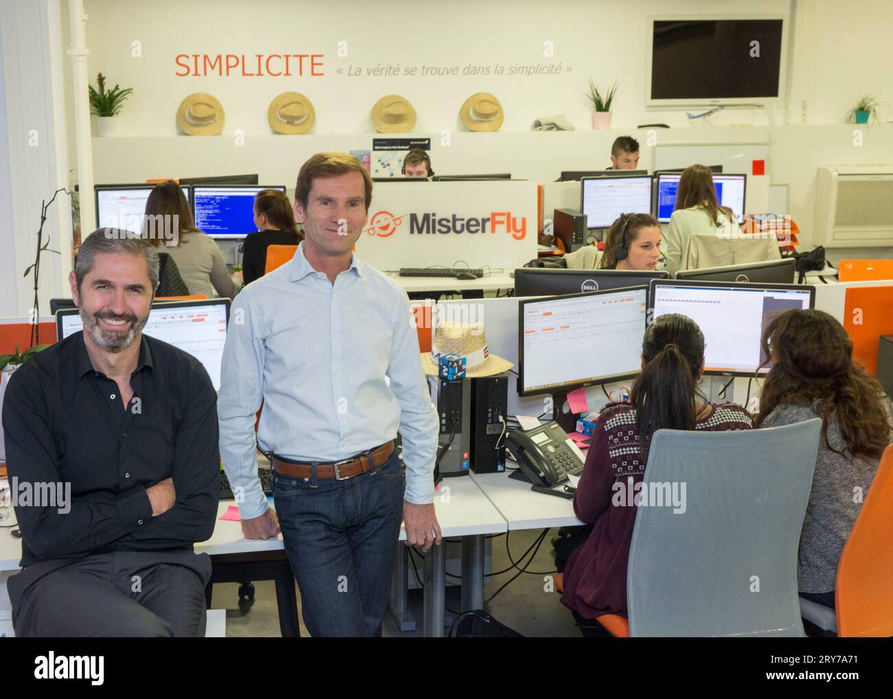 NICOLAS BRUMELOT AND  CARLOS DA SILVA MISTER FLY CHAIRMEN Stock Photo