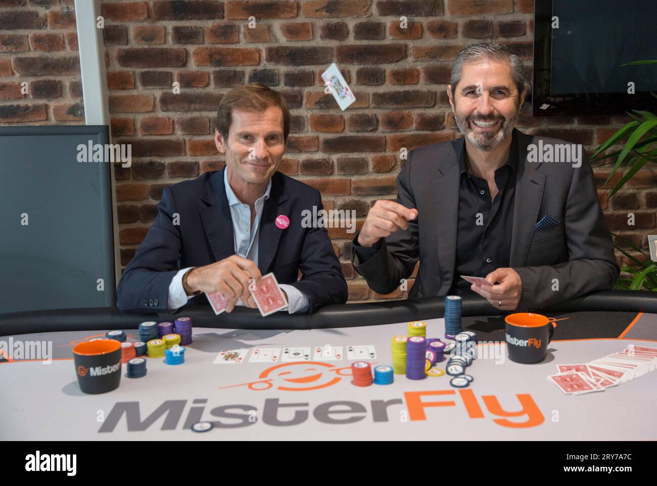 NICOLAS BRUMELOT AND  CARLOS DA SILVA MISTER FLY CHAIRMEN Stock Photo