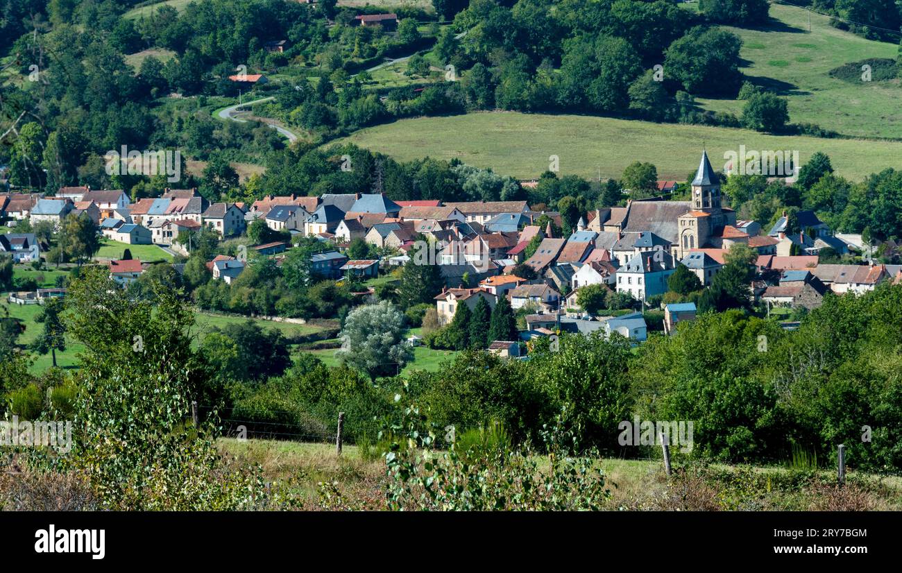 Combrailles region. Menat village. Puy de Dome. Auvergne-Rhone-Alpes. France Stock Photo