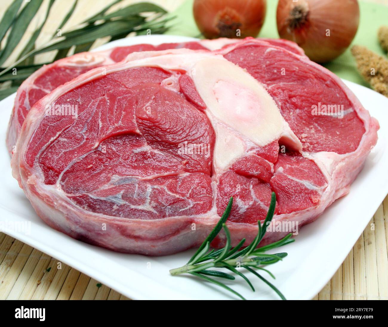 Beef Leg Meat Beef leg slices Stock Photo - Alamy