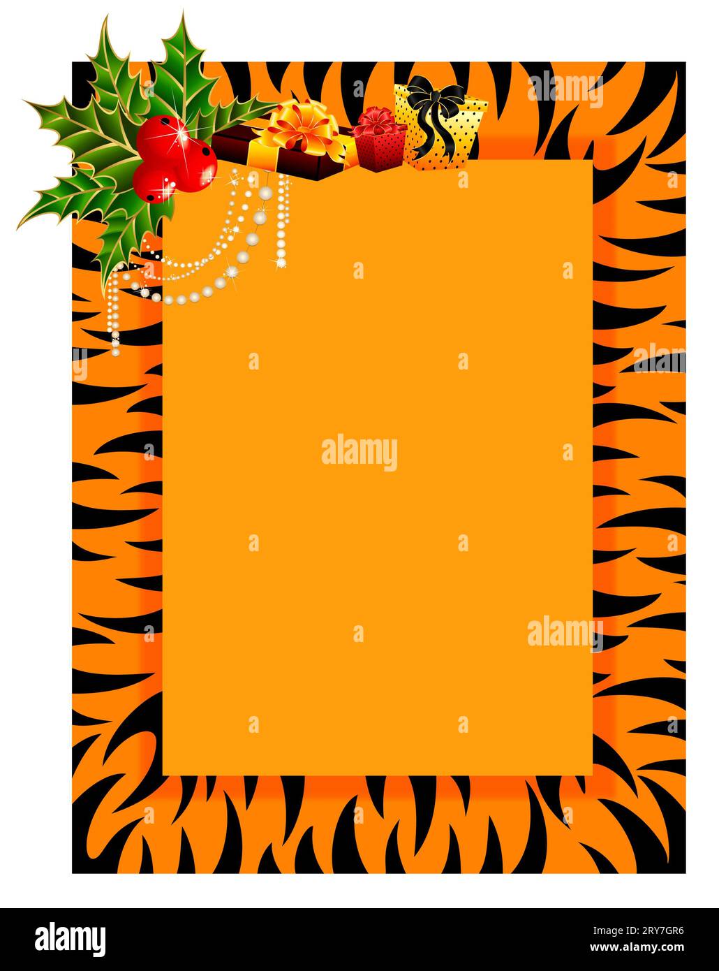 Beautiful frame in style of tiger Stock Photo Alamy