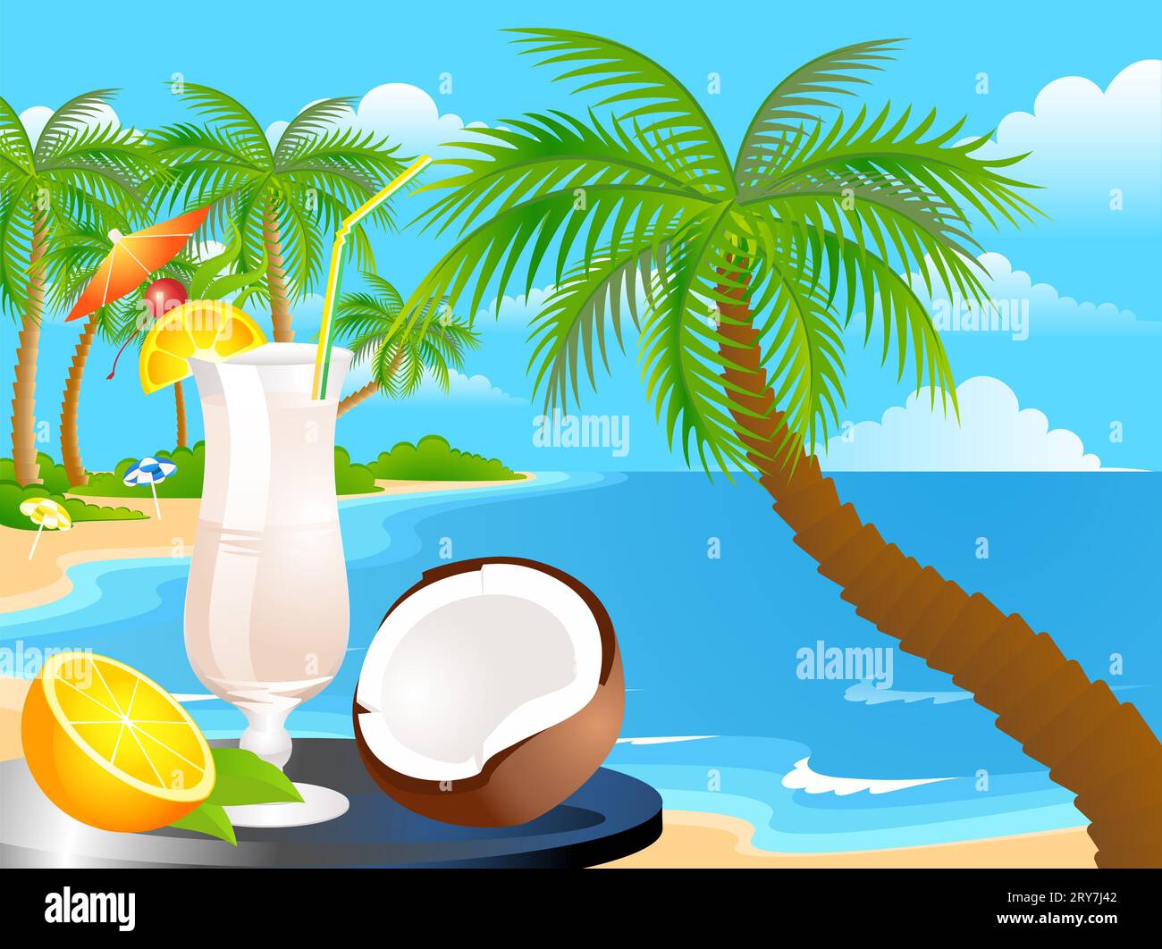 Martini cocktail lemon beach hi-res stock photography and images - Alamy