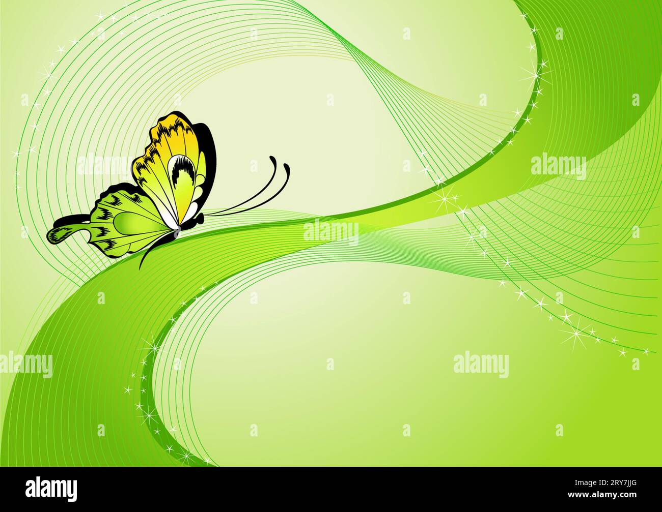 Background with butterflies Stock Photo