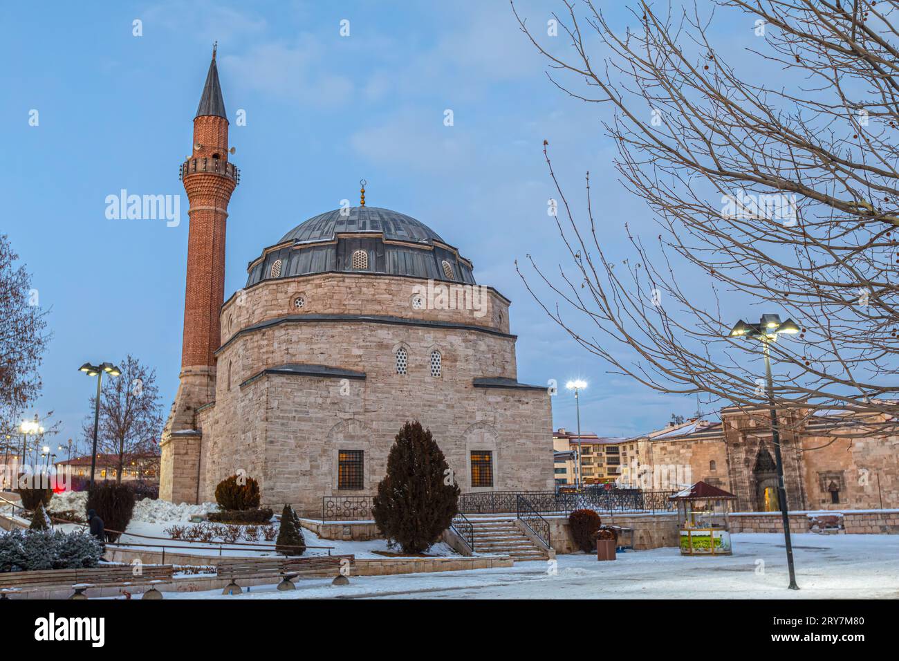 Sivas, Turkey, January 24, 2022: City View With Double Minaret Madrasah ...