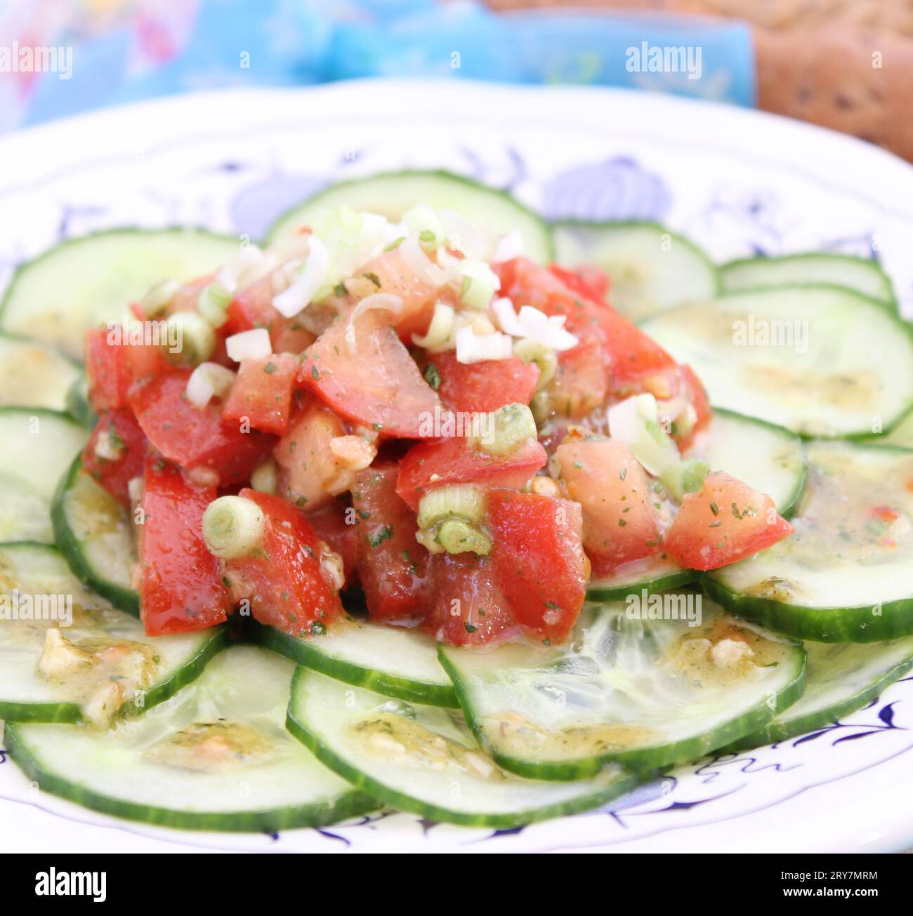 Tomato salad with cucumber hi-res stock photography and images - Alamy