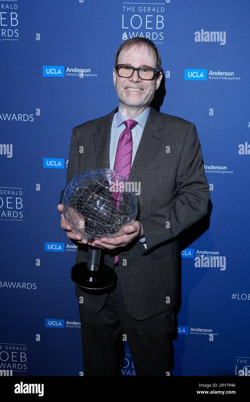 New York, United States. 28th Sep, 2023. New York, New York. Thursday September 28, 2023. Stephen Alder during 2023 Gerald Loeb Awards hosted by UCLA Anderson School of Business, held at Capitale in New York City, Thursday, September 28, 2023. Photo Credit: Jennifer Graylock/Alamy Live News Stock Photo