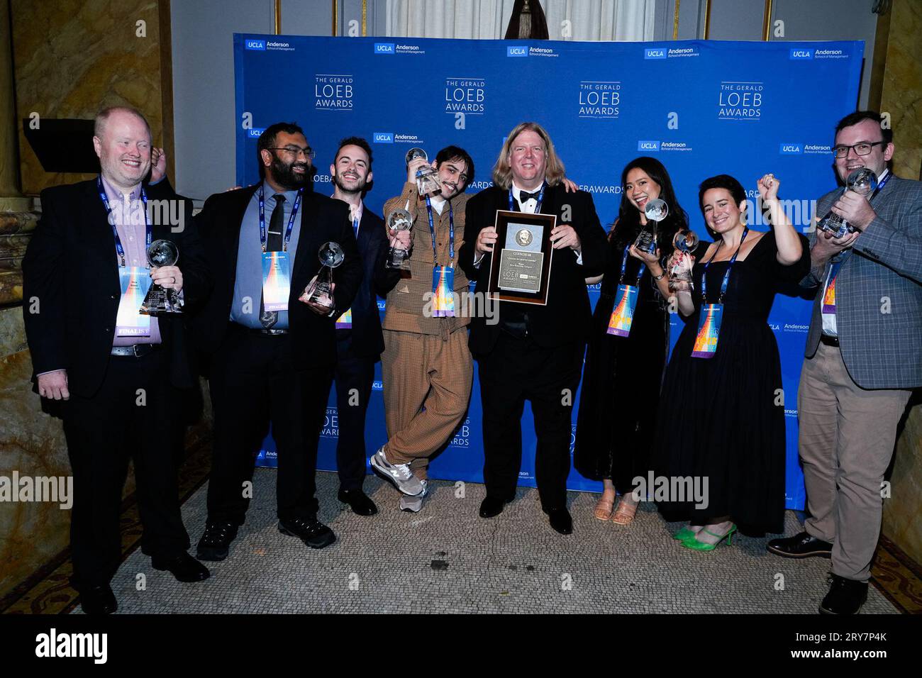 New York, United States. 28th Sep, 2023. New York, New York. Thursday September 28, 2023. Best Reporting Winner, Coindesk during 2023 Gerald Loeb Awards hosted by UCLA Anderson School of Business, held at Capitale in New York City, Thursday, September 28, 2023. Photo Credit: Jennifer Graylock/Alamy Live News Stock Photo
