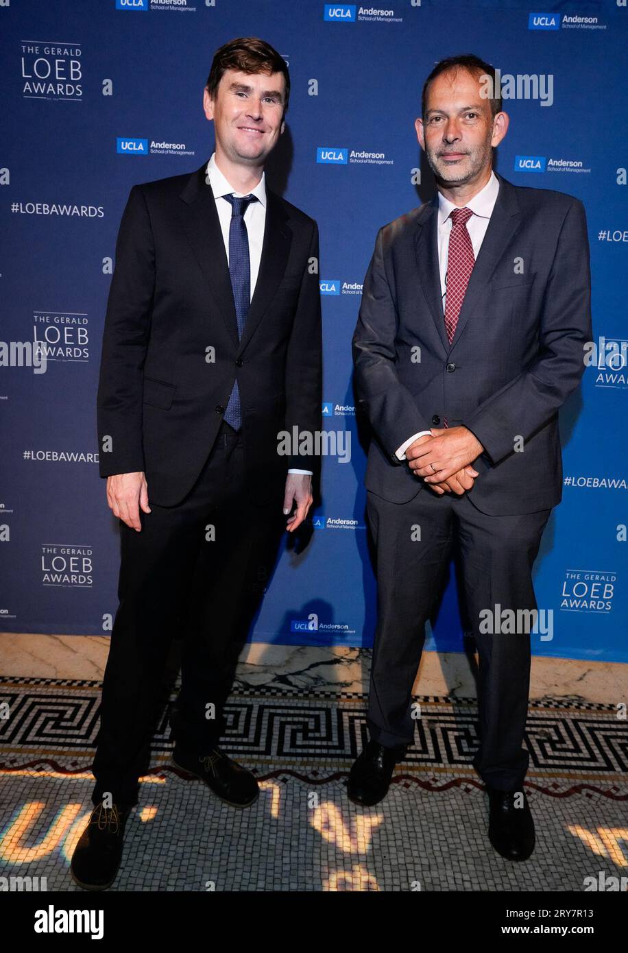 New York, United States. 28th Sep, 2023. New York, New York. Thursday September 28, 2023. Tom Wilson, Stephen Grey during 2023 Gerald Loeb Awards hosted by UCLA Anderson School of Business, held at Capitale in New York City, Thursday, September 28, 2023. Photo Credit: Jennifer Graylock/Alamy Live News Stock Photo