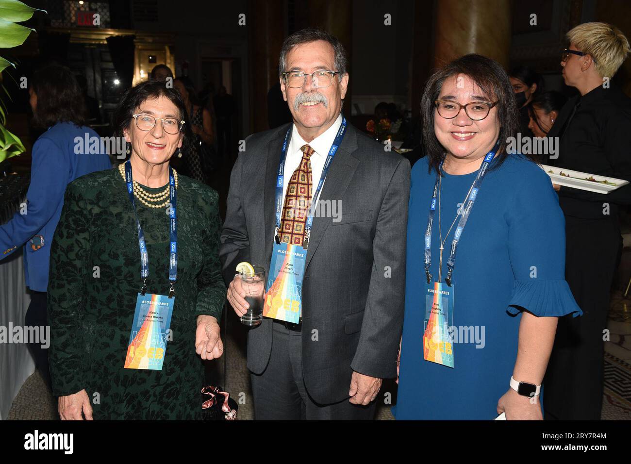 New York, United States. 28th Sep, 2023. New York, New York. Thursday September 28, 2023. Nancy Rivera Brooks, John Rivera, Kimi Yoshino during 2023 Gerald Loeb Awards hosted by UCLA Anderson School of Business, held at Capitale in New York City, Thursday, September 28, 2023. Photo Credit: Jennifer Graylock/Alamy Live News Stock Photo