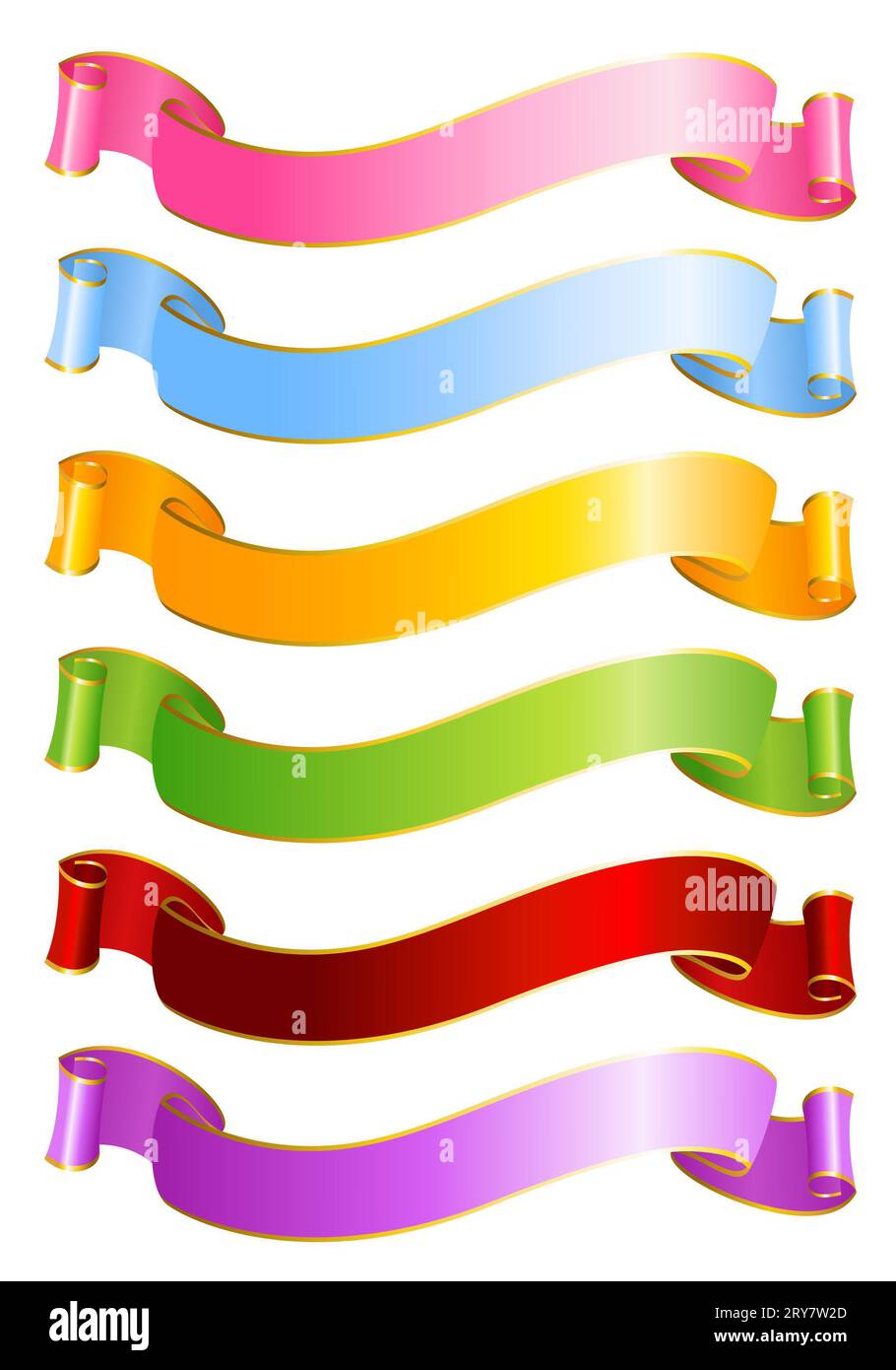 Coloured ribbons Cut Out Stock Images & Pictures - Alamy