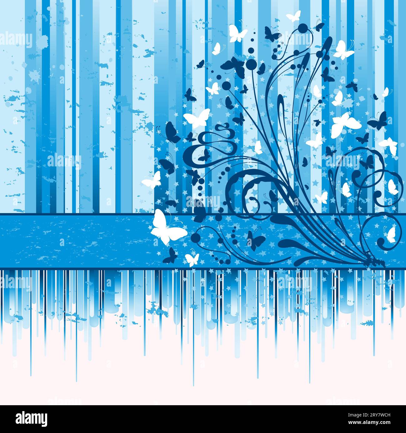 Beautiful background with flowers and butterfly Stock Photo - Alamy