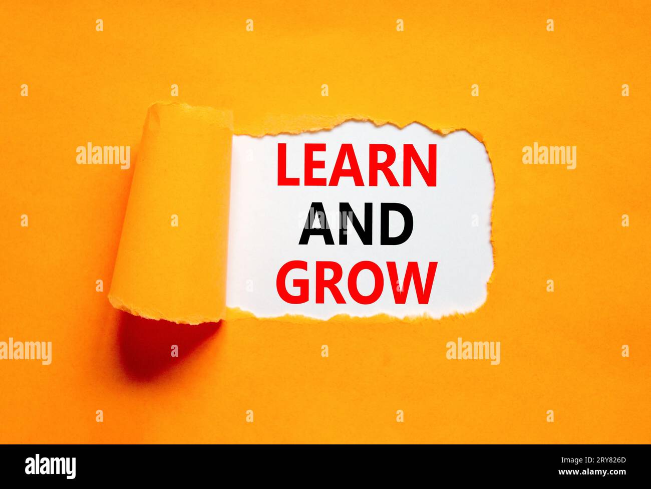 Learn and grow symbol. Concept word Learn And Grow on beautiful white ...