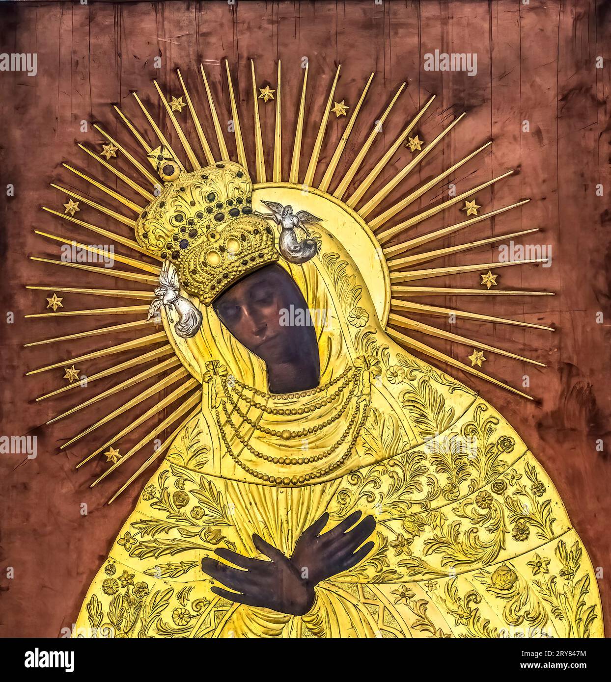 Golden Copy Black Madonna Virgin Mary St Mary's Church Gdansk Poland ...