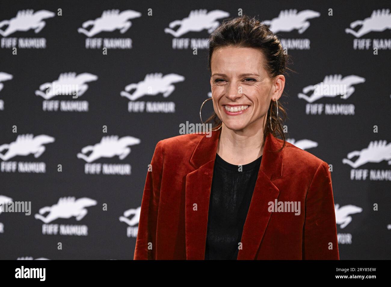 Namur, Belgium. 29th Sep, 2023. Actress Veerle Baetens pictured during a photo call, on the opening night of the FIFF 'Festival Internationale du Film Francophone de Namur', Friday 29 September 2023 in Namur. BELGA PHOTO LAURIE DIEFFEMBACQ Credit: Belga News Agency/Alamy Live News Stock Photo