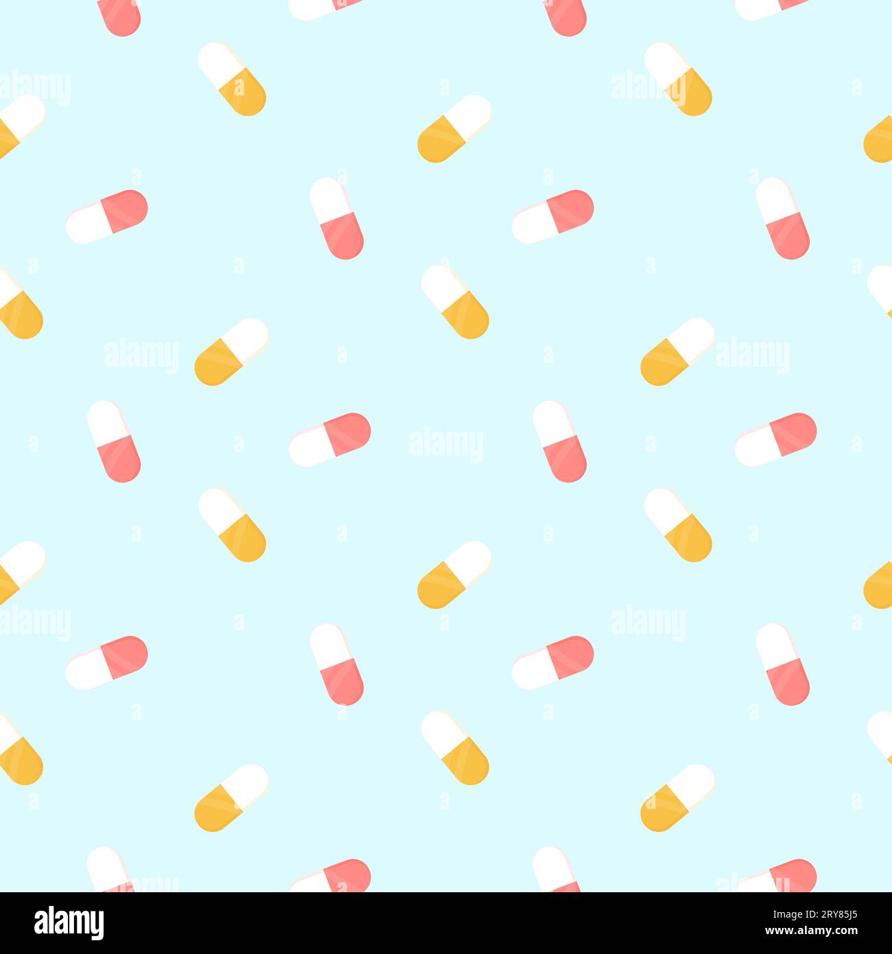 Seamless pattern tablets pills pills , medical drug. Vector illustration Stock Vector