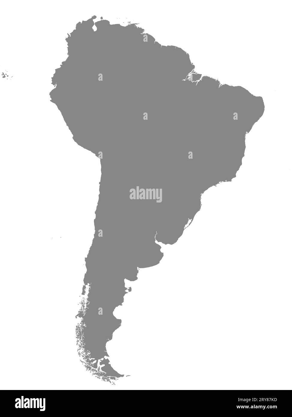 GRAY CMYK color map of SOUTH AMERICA Stock Vector Image & Art - Alamy