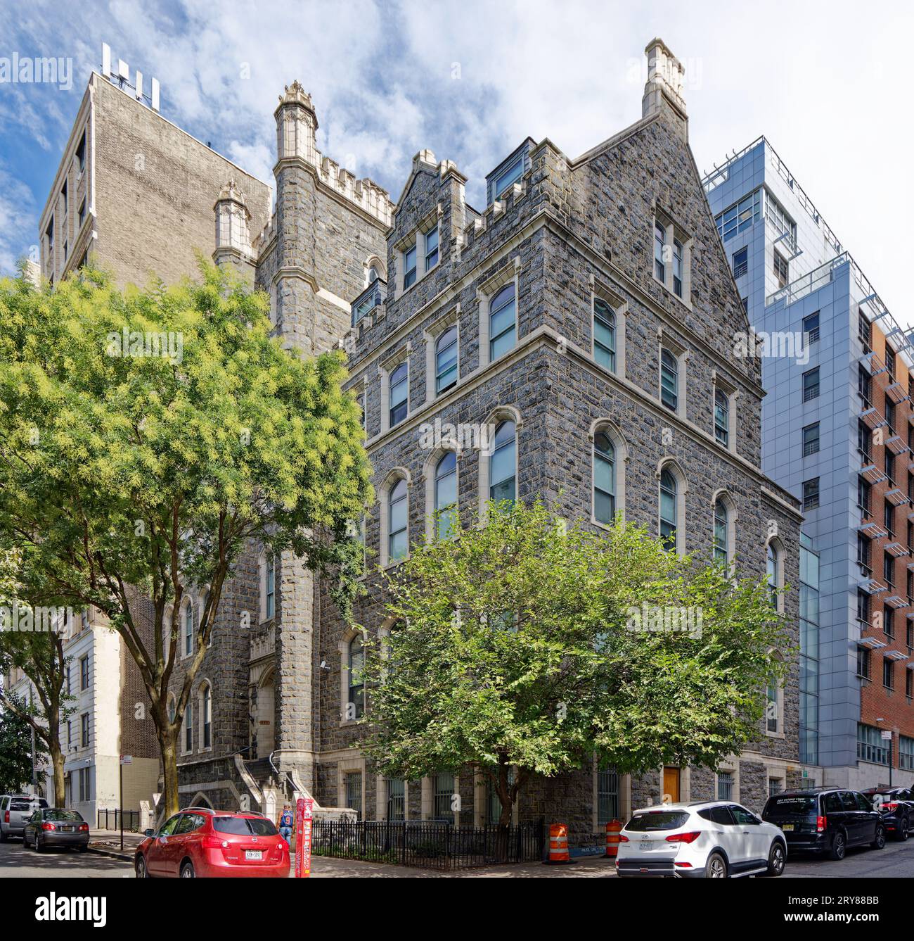 Fortune Academy, at 630 Riverside Drive, is a Gothic castlelike