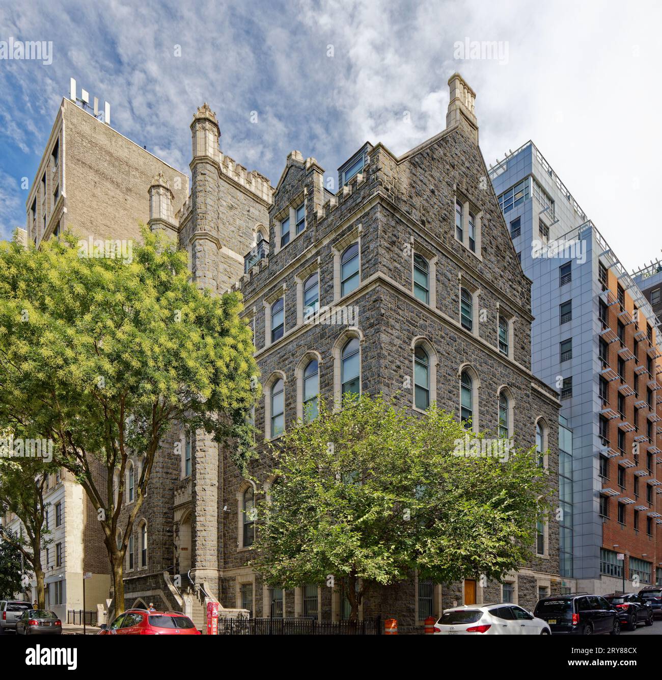 Fortune Academy, at 630 Riverside Drive, is a Gothic castlelike