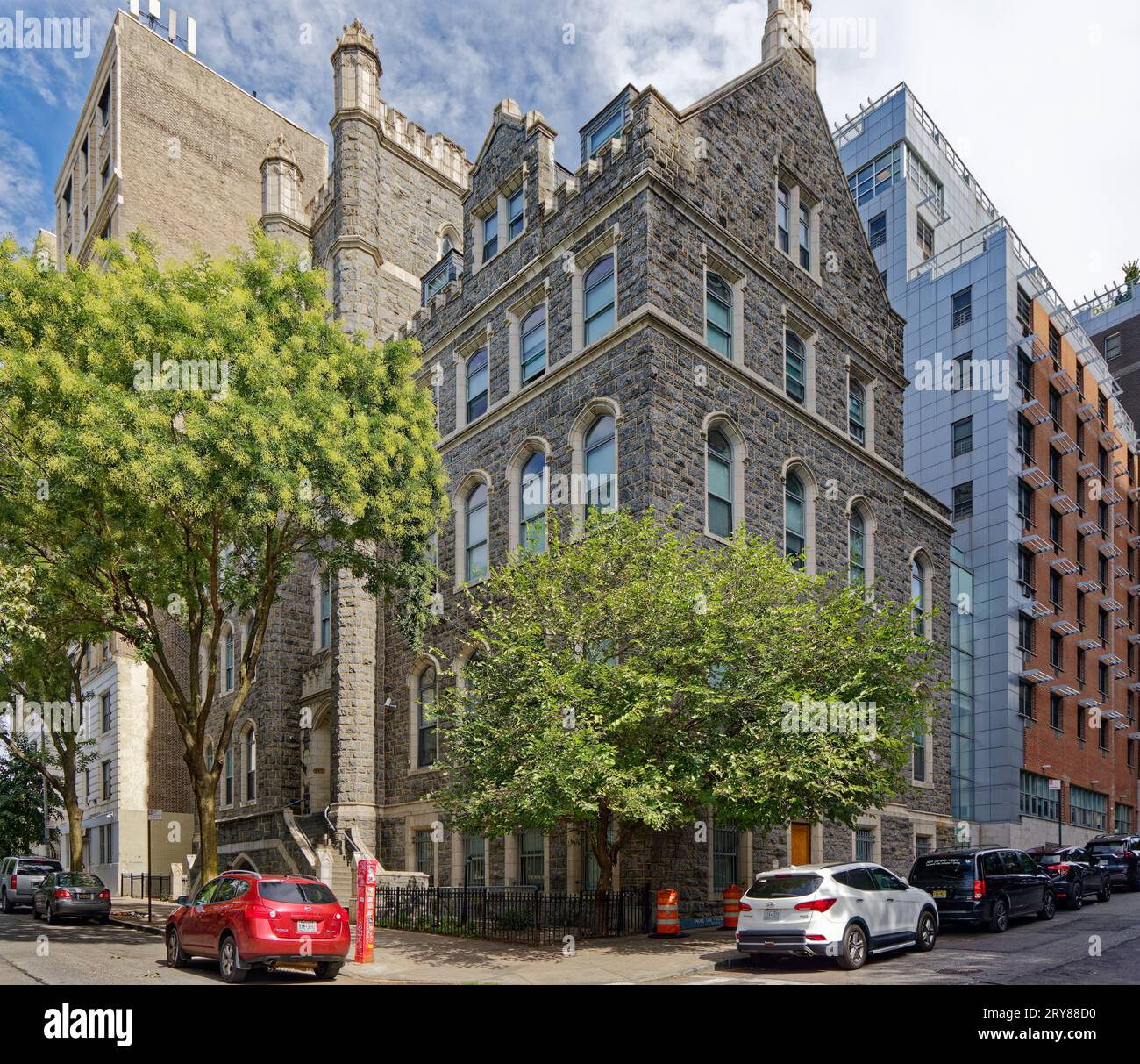Fortune Academy, at 630 Riverside Drive, is a Gothic castlelike