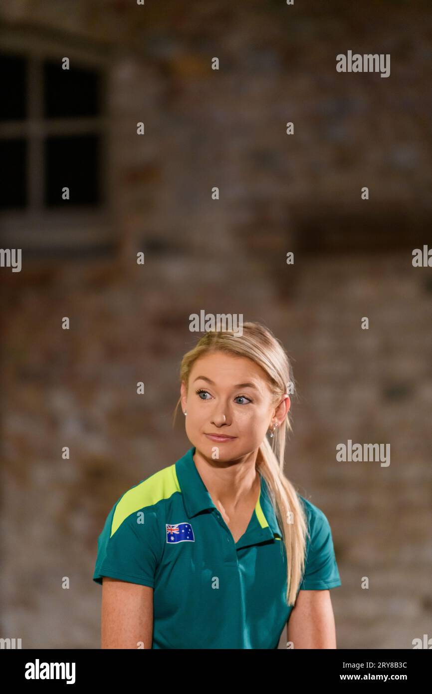 RIGA, Latvia. 29th Sep, 2023. Jessica Hull, Australian runner, Oceania