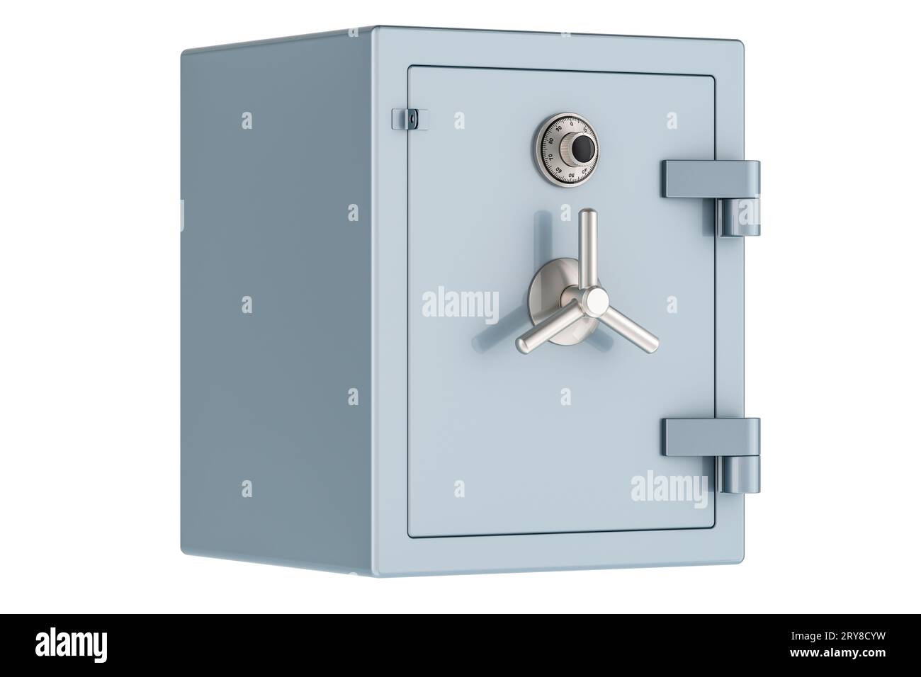 Combination Safe Box, 3D rendering isolated on white background Stock