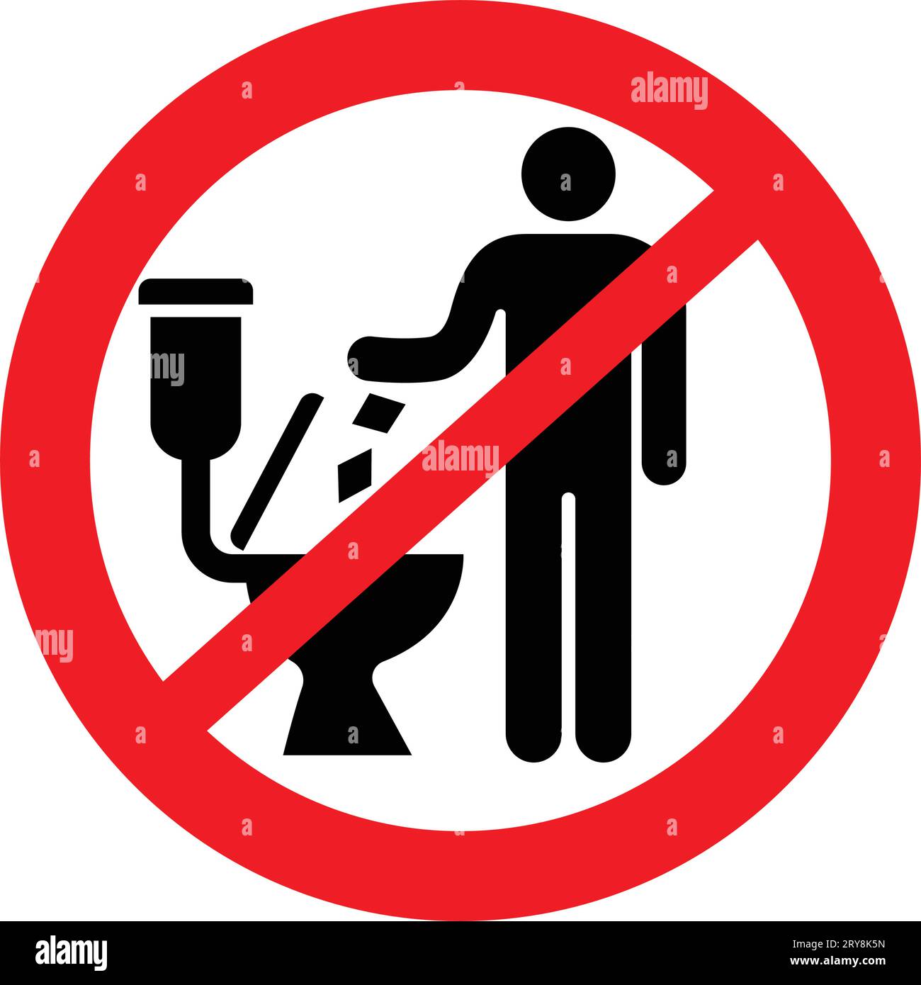 do not dispose in toilet sign symbol in red circle classic vector