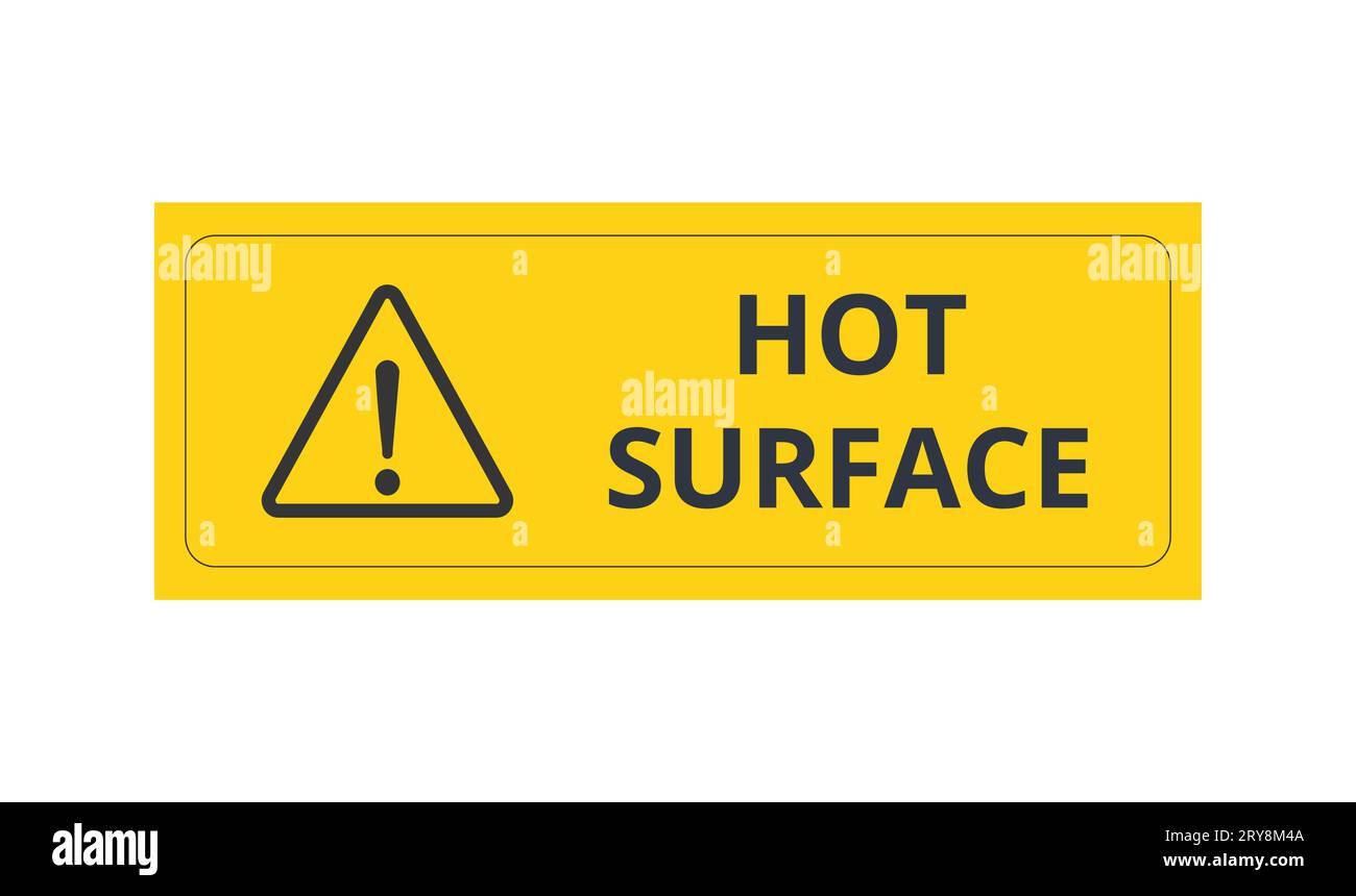 Seco Waarschuwingsbord 'Heet Oppervlak' - Zelfklevend Vinyl, 50x75mm (5 Stuks)