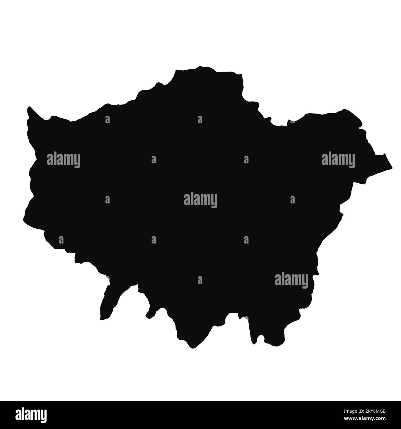 Outline of the uk map with cities hi-res stock photography and images