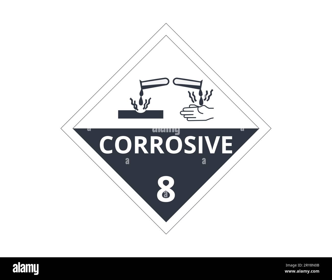 Corrosive hazard Stock Vector Images Alamy