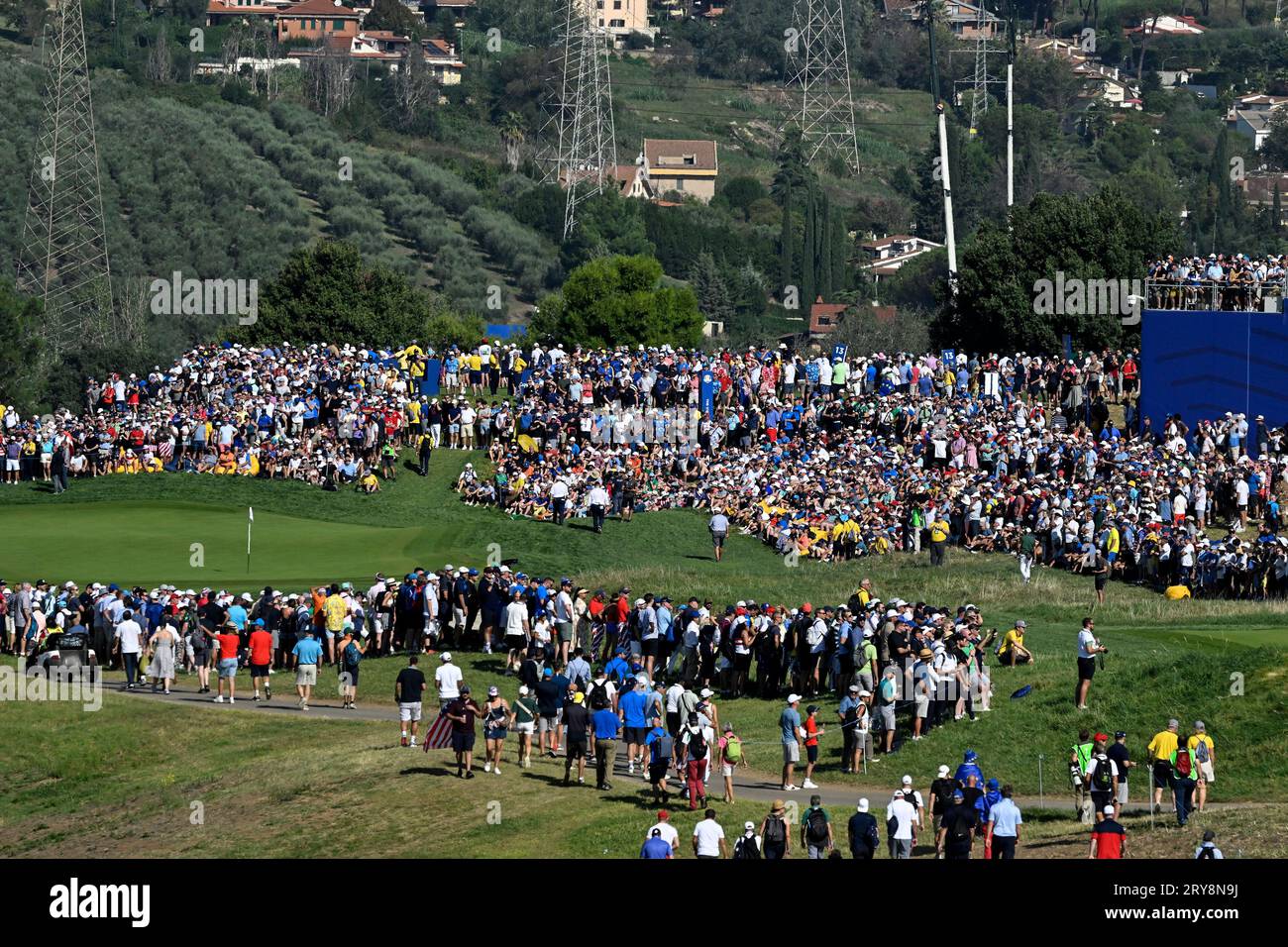 Roma, Italy. 29th Sep, 2023. Crowd attend the Foursome matches of the