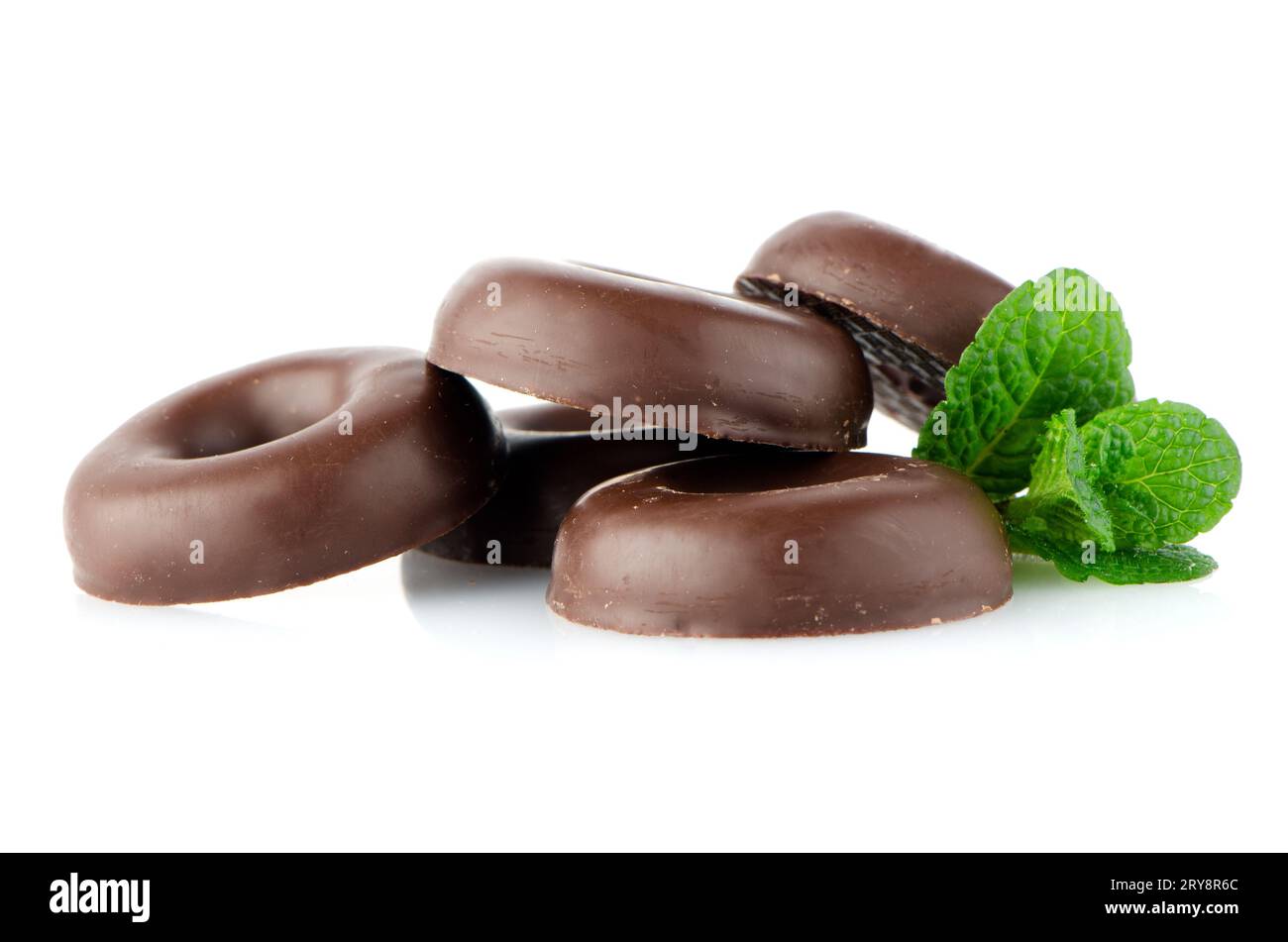 Chocolate donut cookies Stock Photo