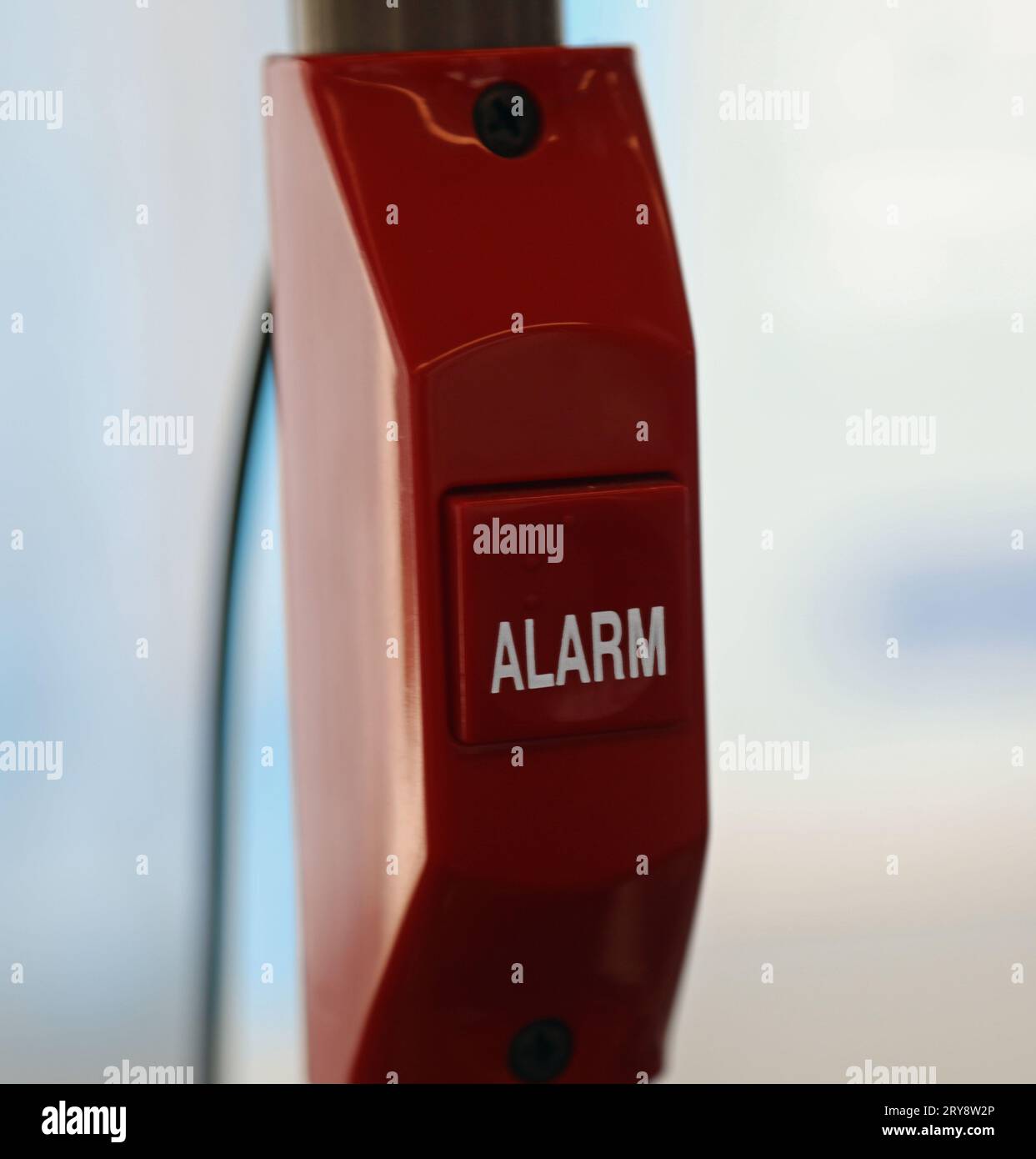 red alarm button to press during emergency situations in the keypad