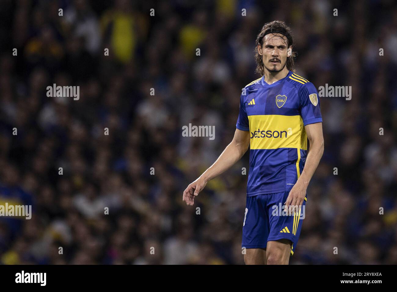 Buenos Aires, Argentina. 11th Mar, 2023. BUENOS AIRES, ARGENTINA - SEPTEMBER 28: Cavani of Boca Juniors looks on during the match between Boca Juniors and Palmeiras as part of semi-finals of the CONMEBOL Libertadores at Alberto J. Armando Stadium (La Bombonera) on September 28, 2023 in Buenos Aires, Argentina. (Photo by Marco Galvao/Pximages) Credit: Px Images/Alamy Live News Stock Photo
