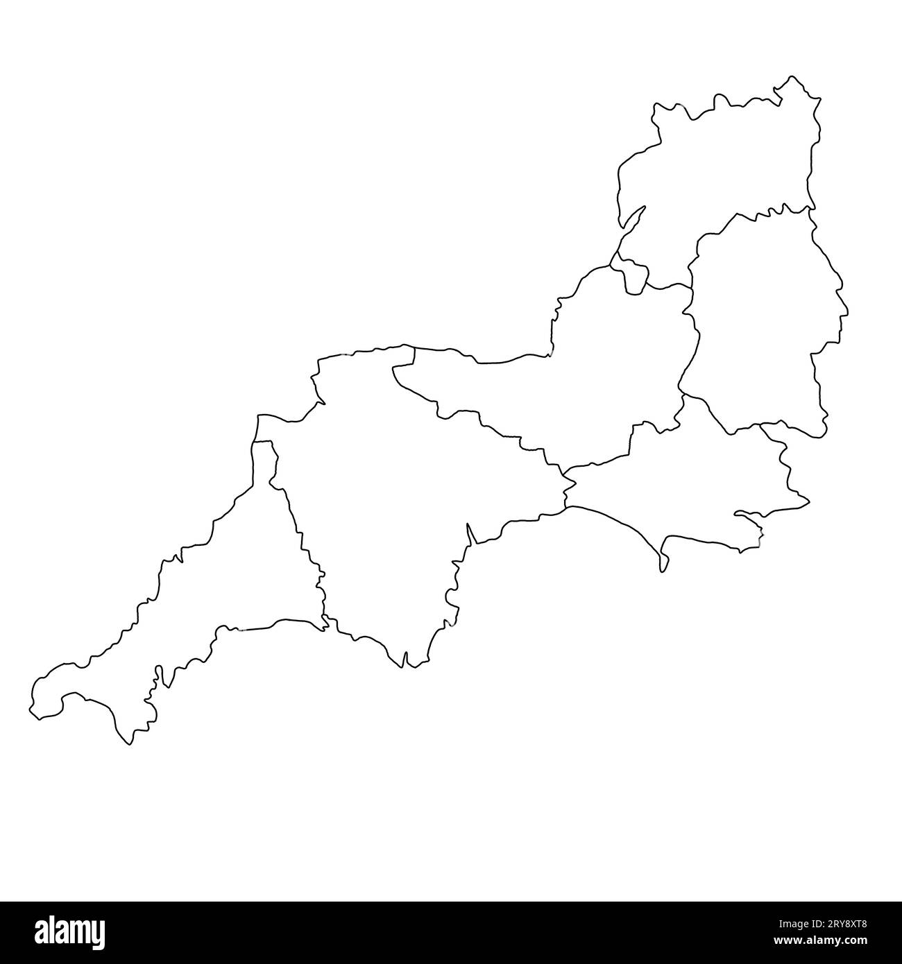 Ceremonial counties of england Black and White Stock Photos & Images ...