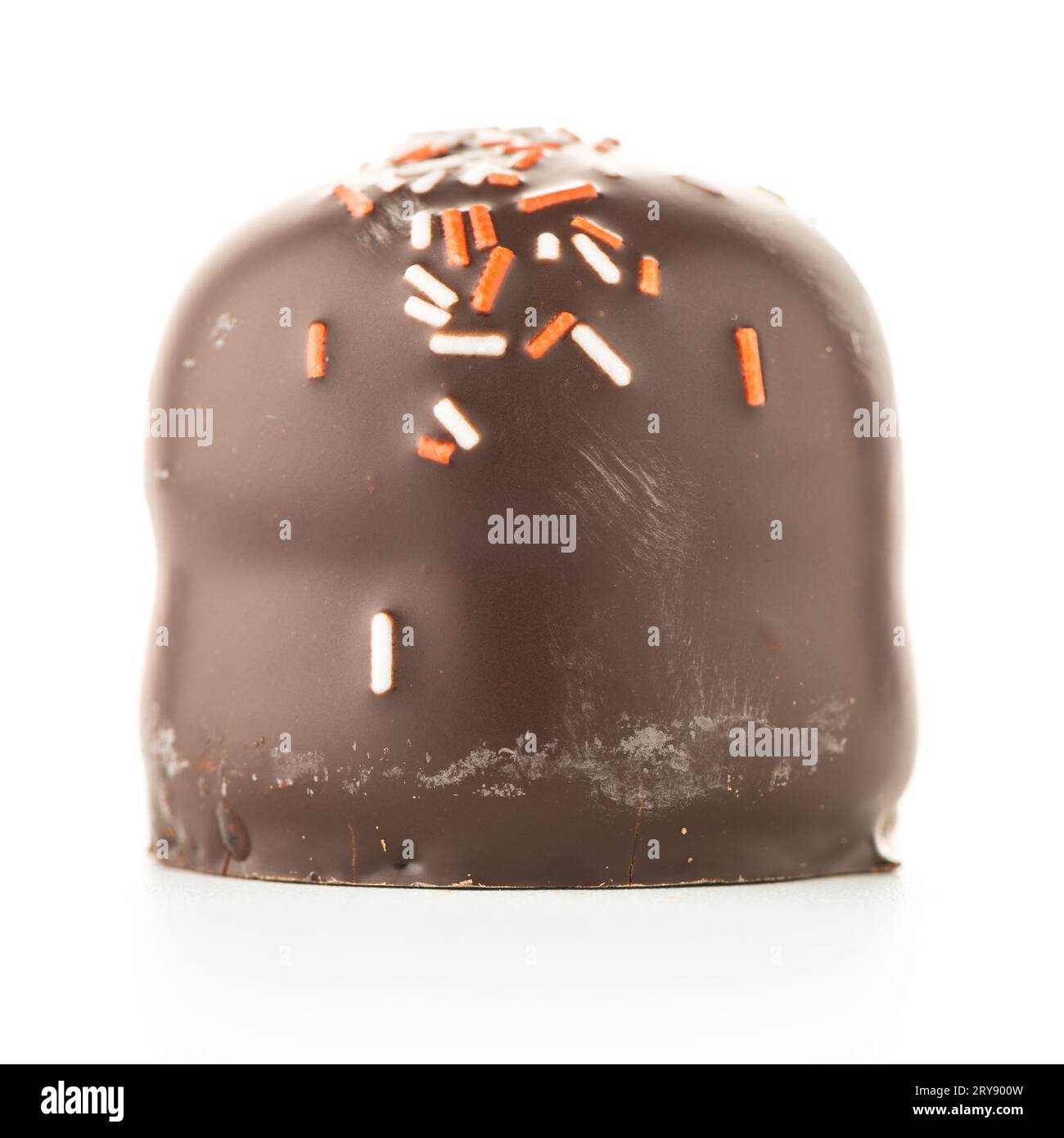 Chocolate coated marshmallow Stock Photo Alamy