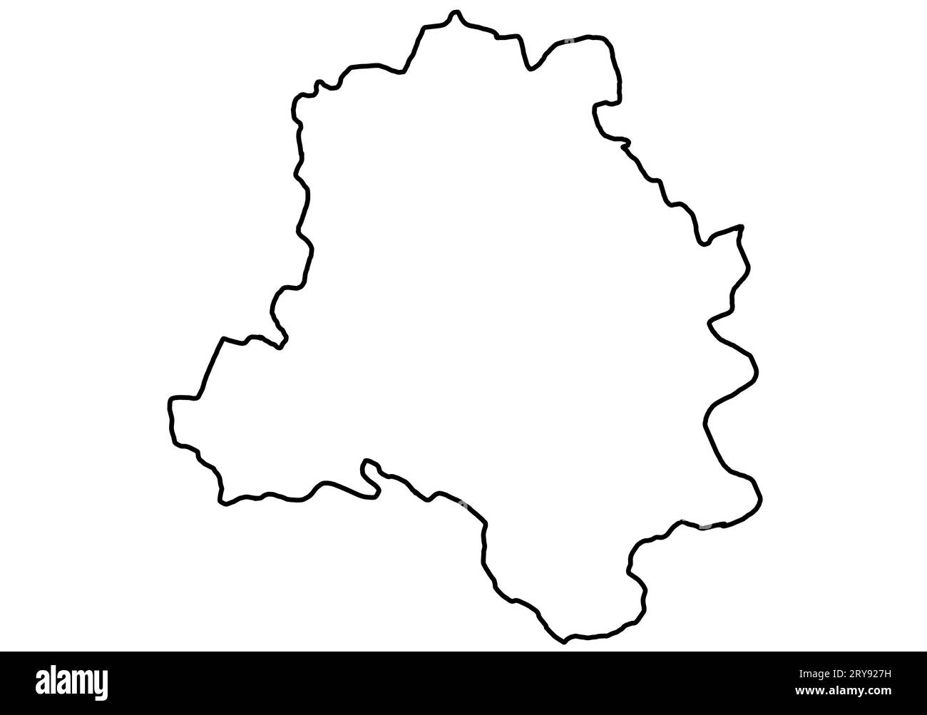 outline map of Delhi India, illustration Stock Photo