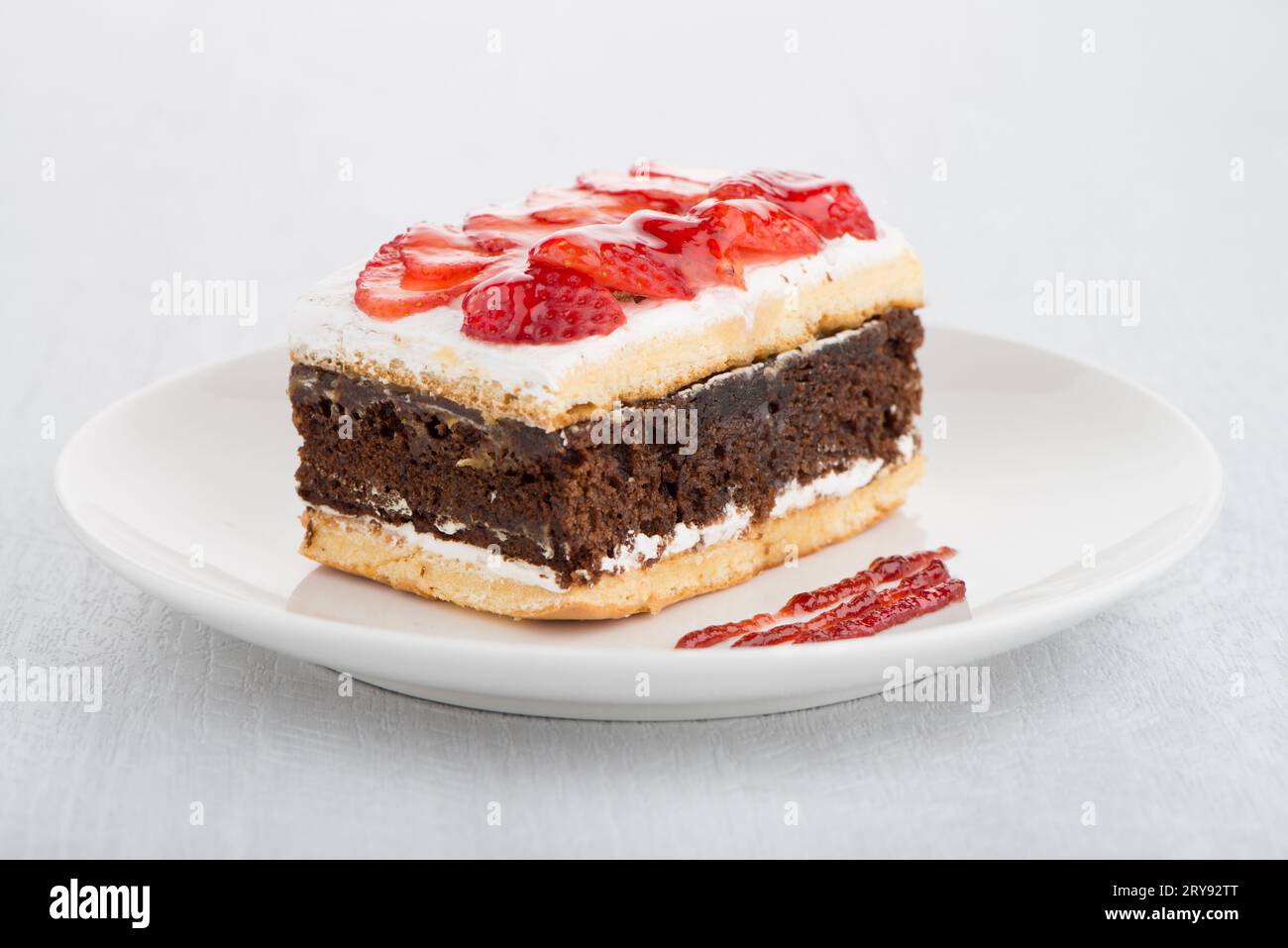 Chocolate strawberry cake Stock Photo - Alamy