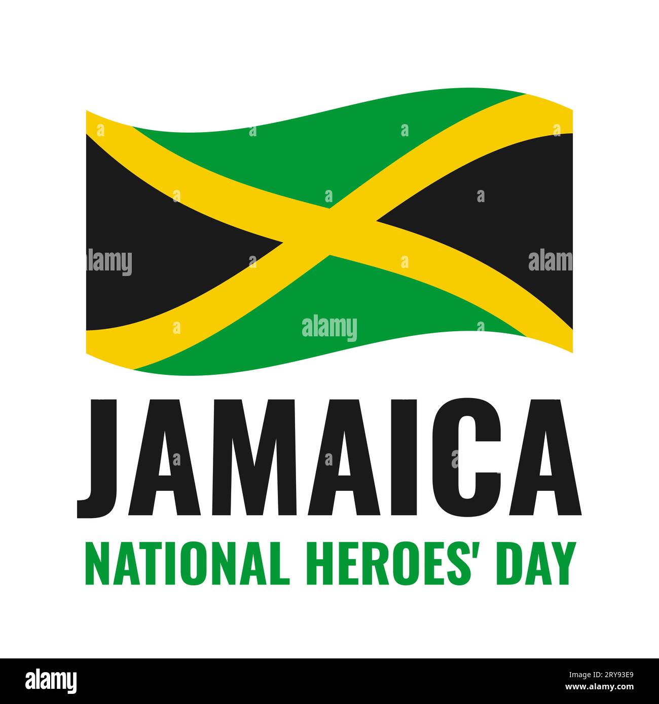 Jamaica National Heroes day Day typography poster. Jamaican holiday on