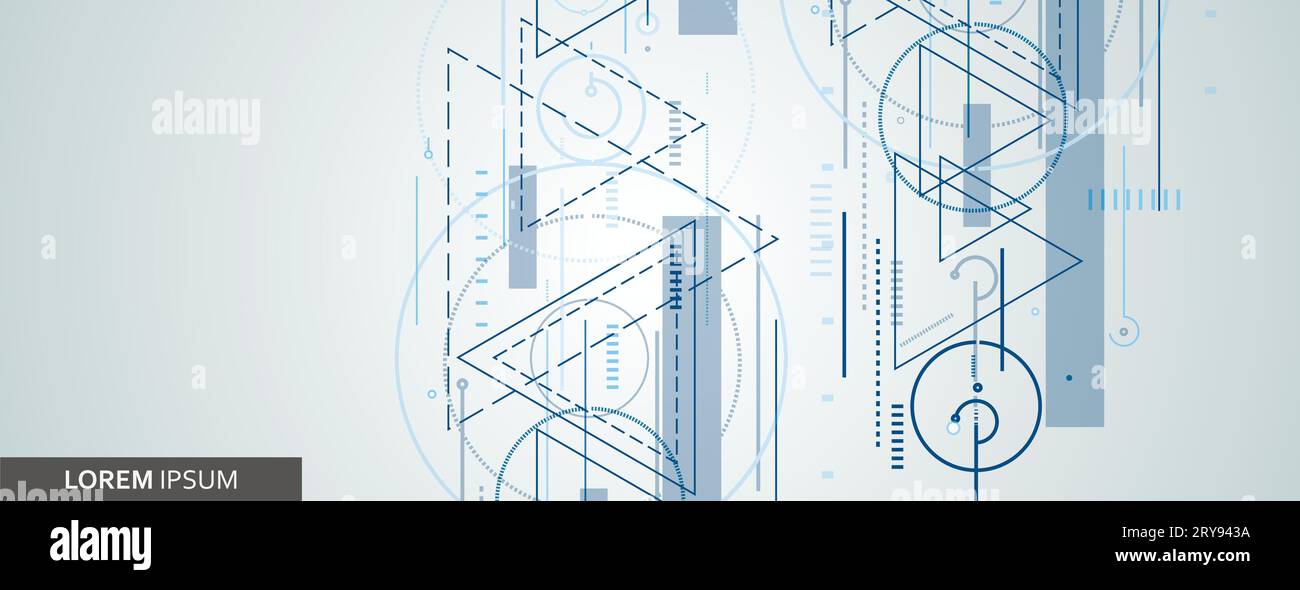 Connect triangle cover design. Dotted lines and circles polygonal triangles illustration. Vector background Stock Vector