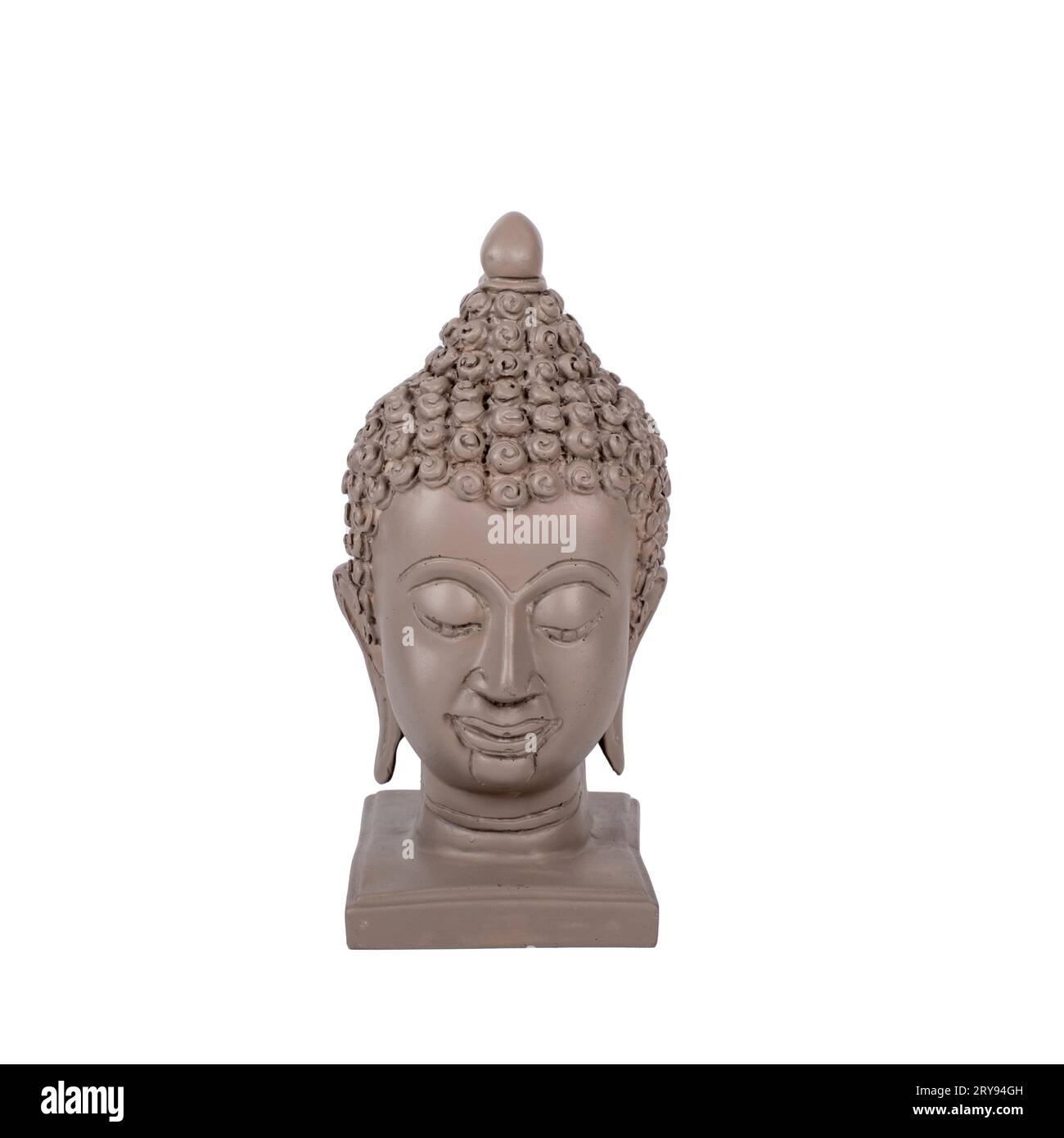 marble sculpture head isolated on white luxury decorative objects Stock