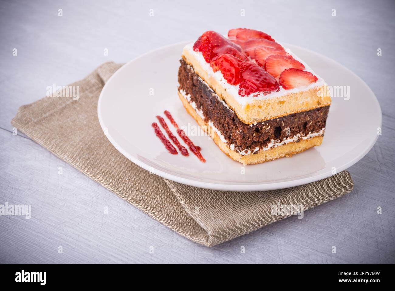 Part chocolate cake hi-res stock photography and images - Alamy