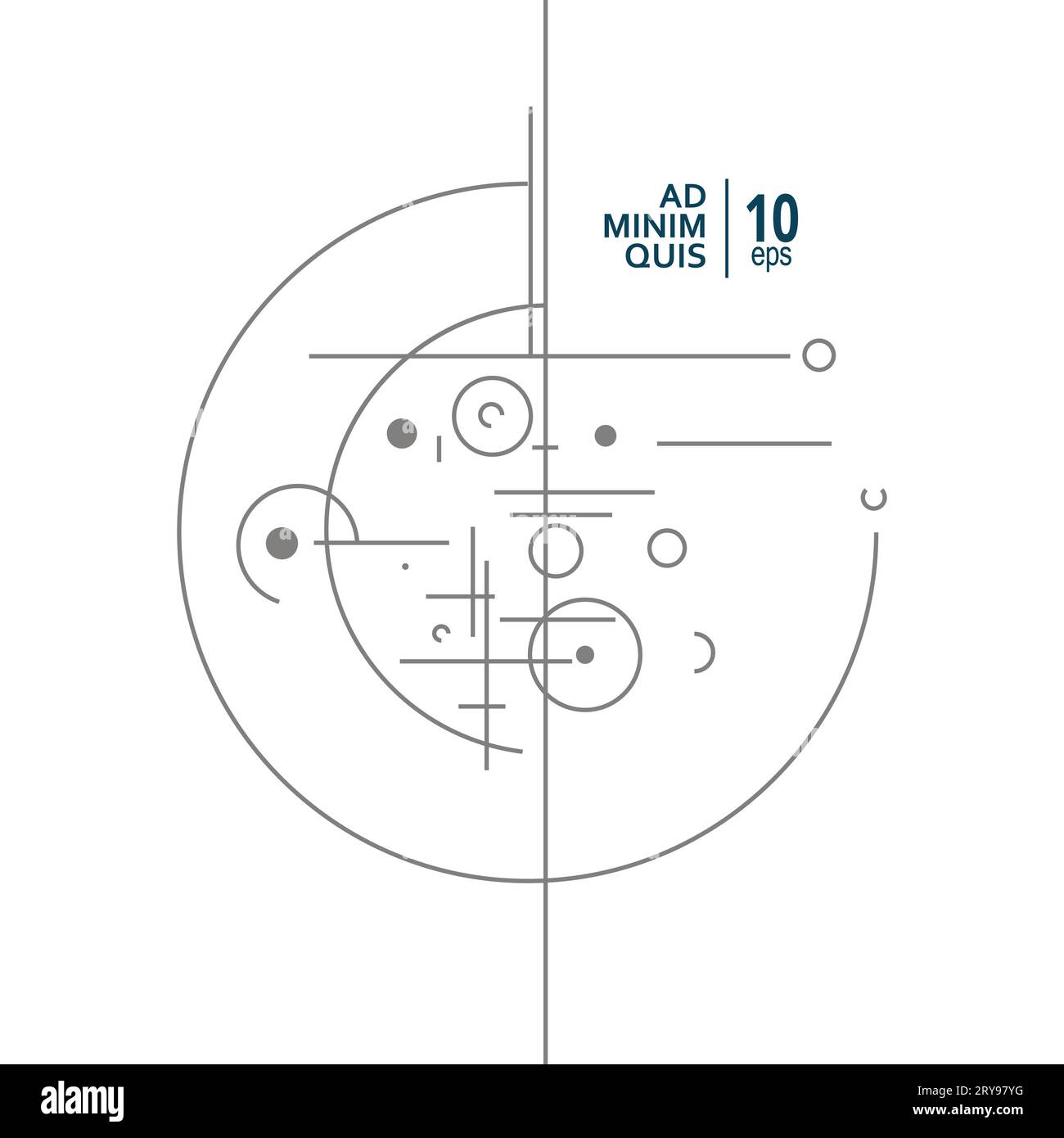 Vector future geometry connect illustration. Circular elements with ...