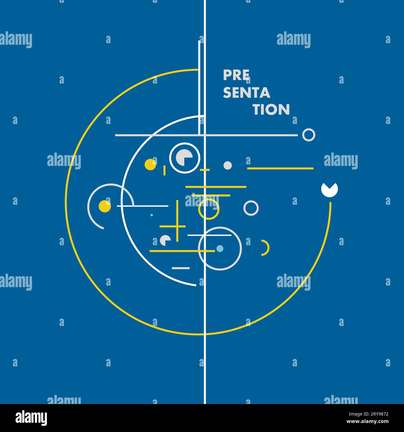 Vector future geometry connect illustration. Circular elements with ...