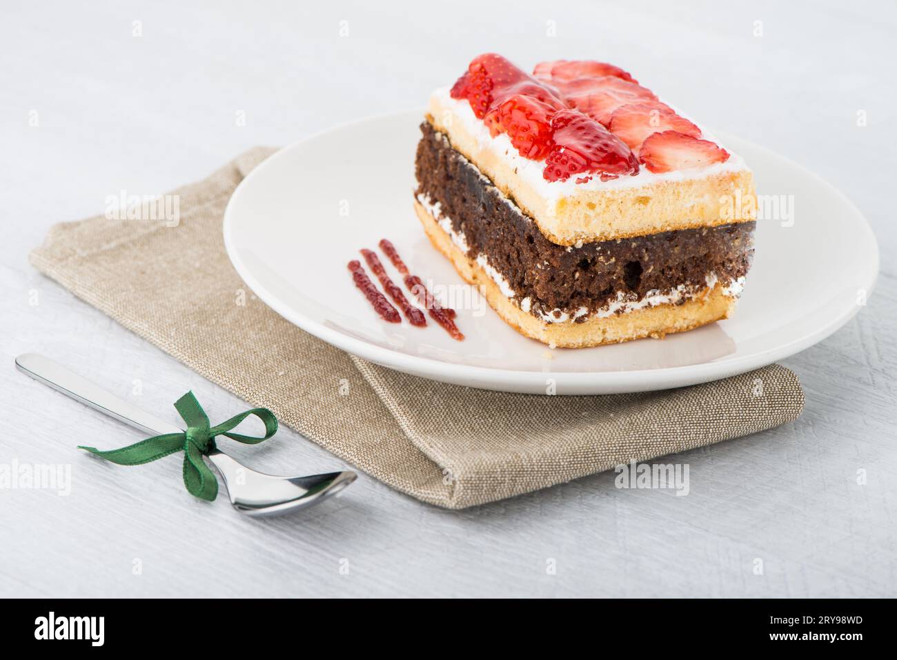 Chocolate strawberry cake Stock Photo - Alamy