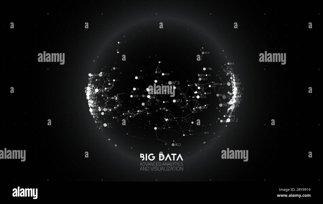 Big data visualization. Futuristic infographic. Information aesthetic design. Visual data complexity. Complex data threads graphic visualization Stock Vector