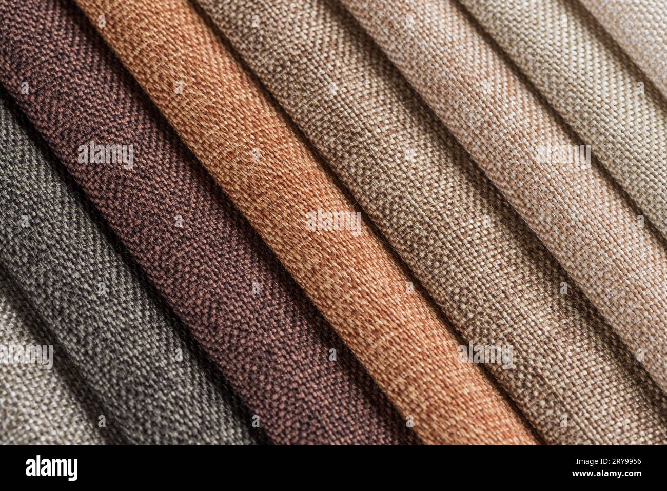 Multi color fabric texture samples Stock Photo