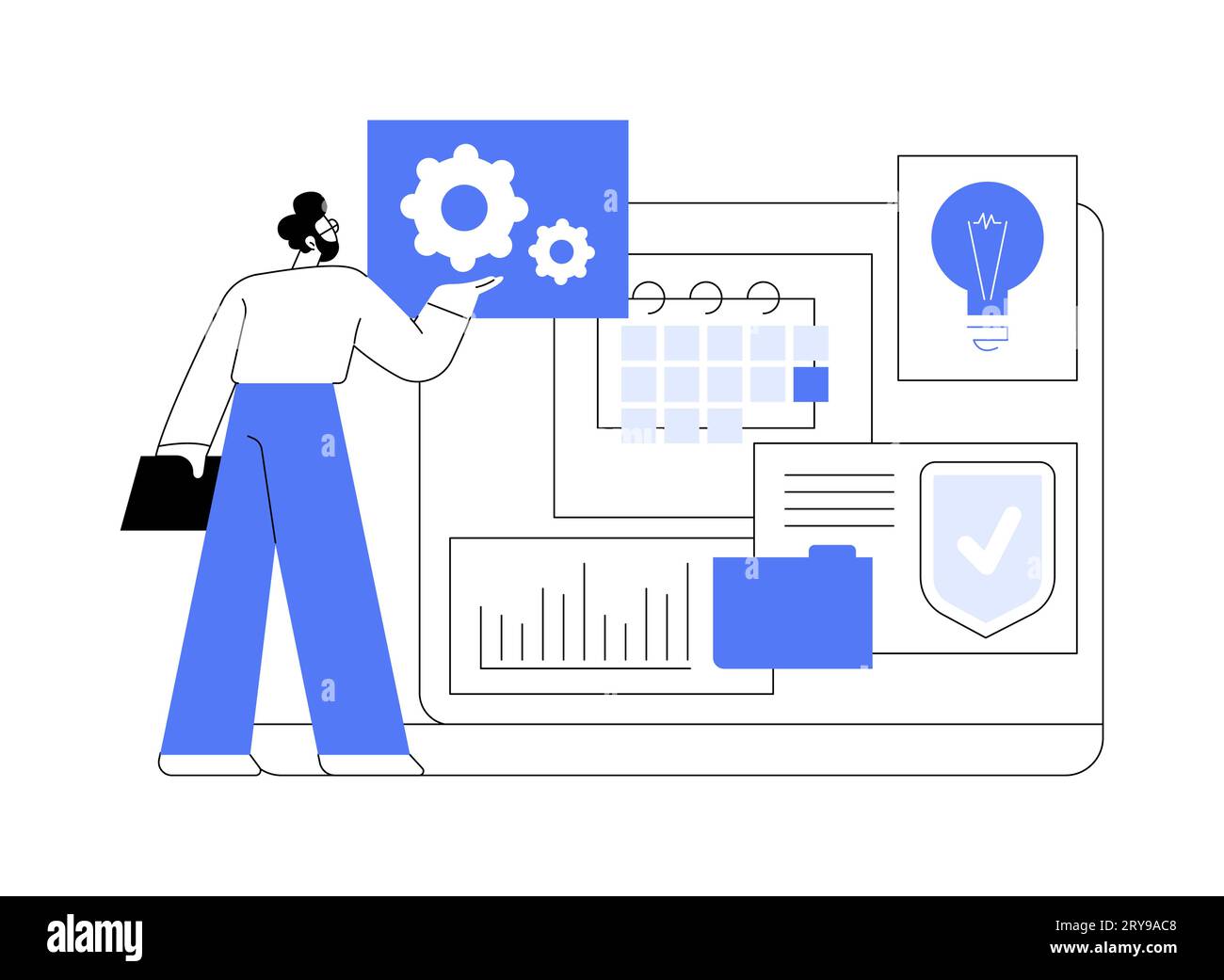 Business process automation abstract concept vector illustration Stock