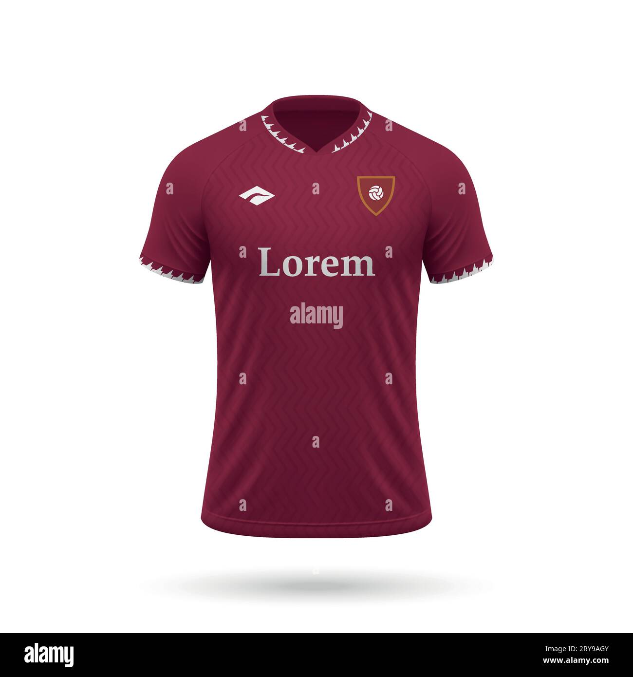 3d realistic soccer jersey in Salernitana style, shirt template for 