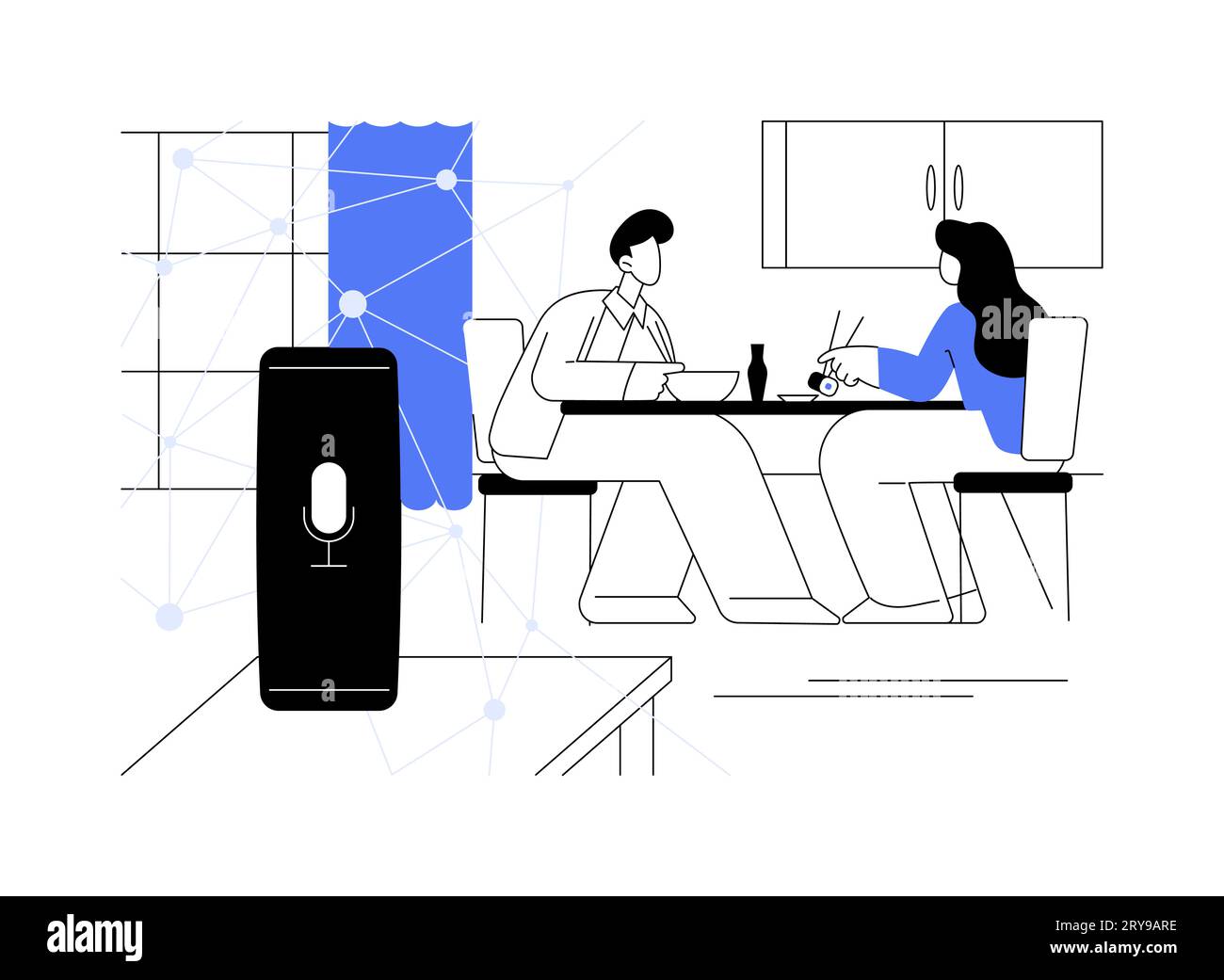 Home Assistant Vector Smart home assistant abstract concept vector illustration Stock Vector ...